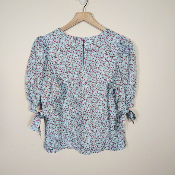 Hyacinth House Tuckernuck Puff  Blouse Top Floral Ditsy Romantic Feminine Small - Picture 6 of 10